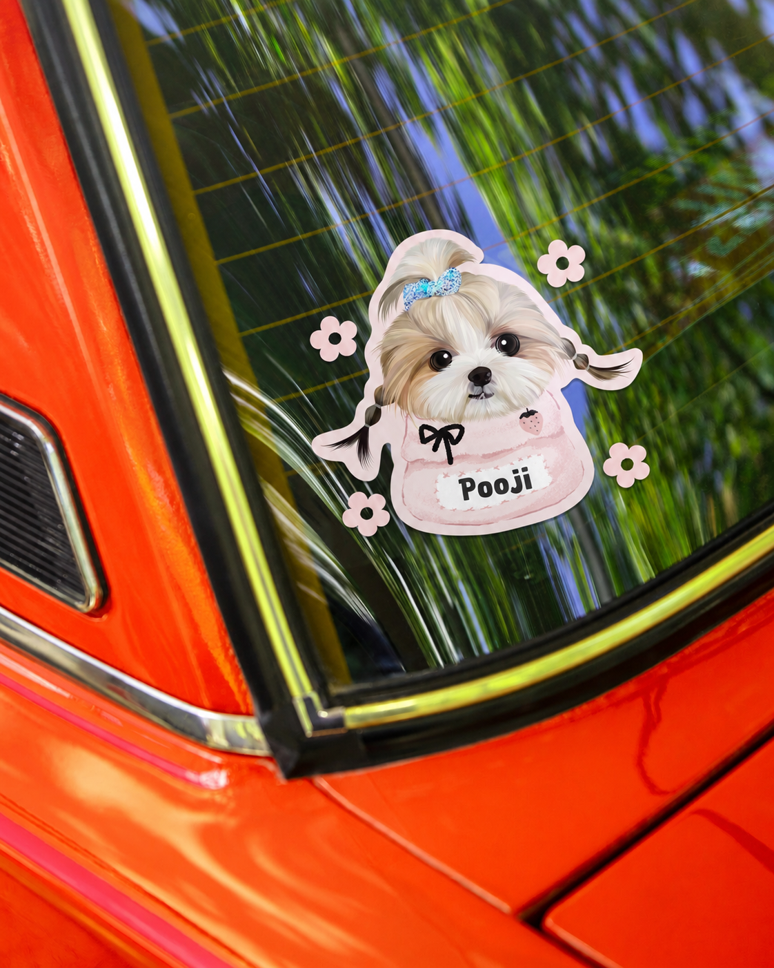 Pooji - Custom Pet Car Deca