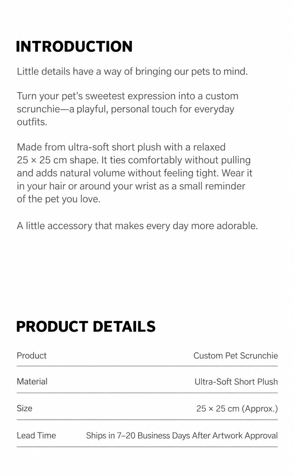Pooji - Custom Pet Scrunchie