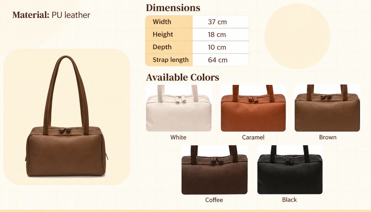 Fuwawa - Embroidery PU Leather Pillow Shoulder Bag