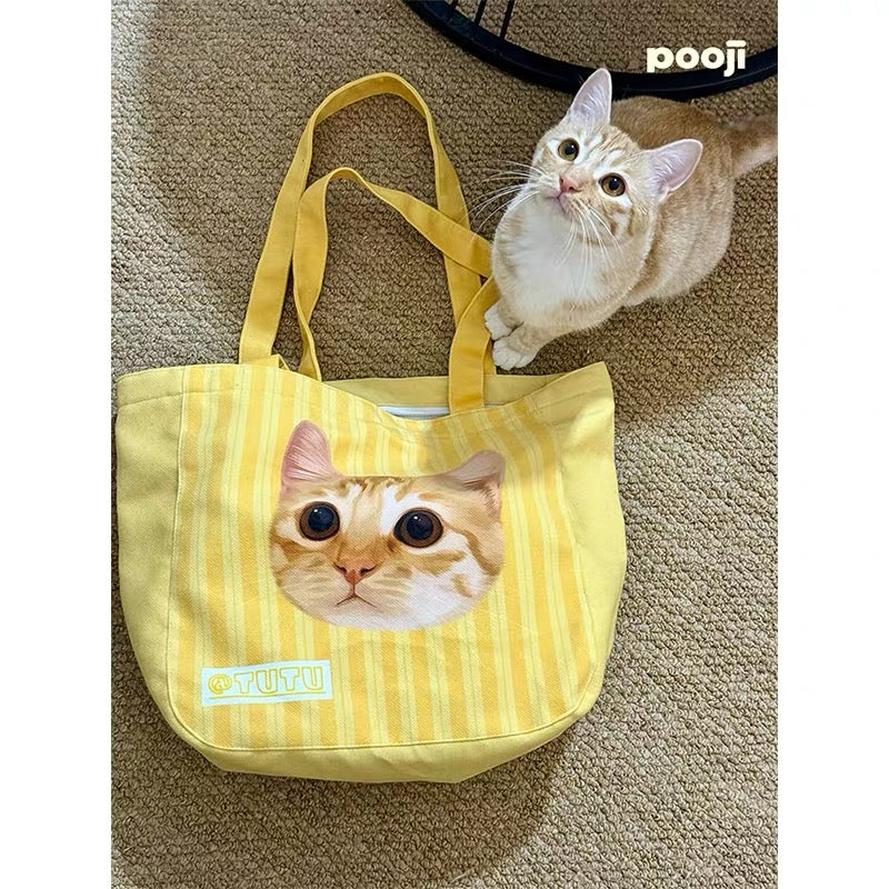 Pooji - Custom Pet Portrait Canvas Tote
