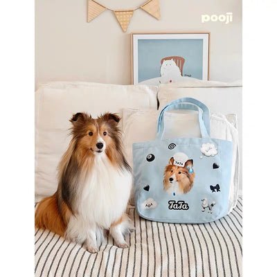 Pooji - Custom Pet Portrait Canvas Tote