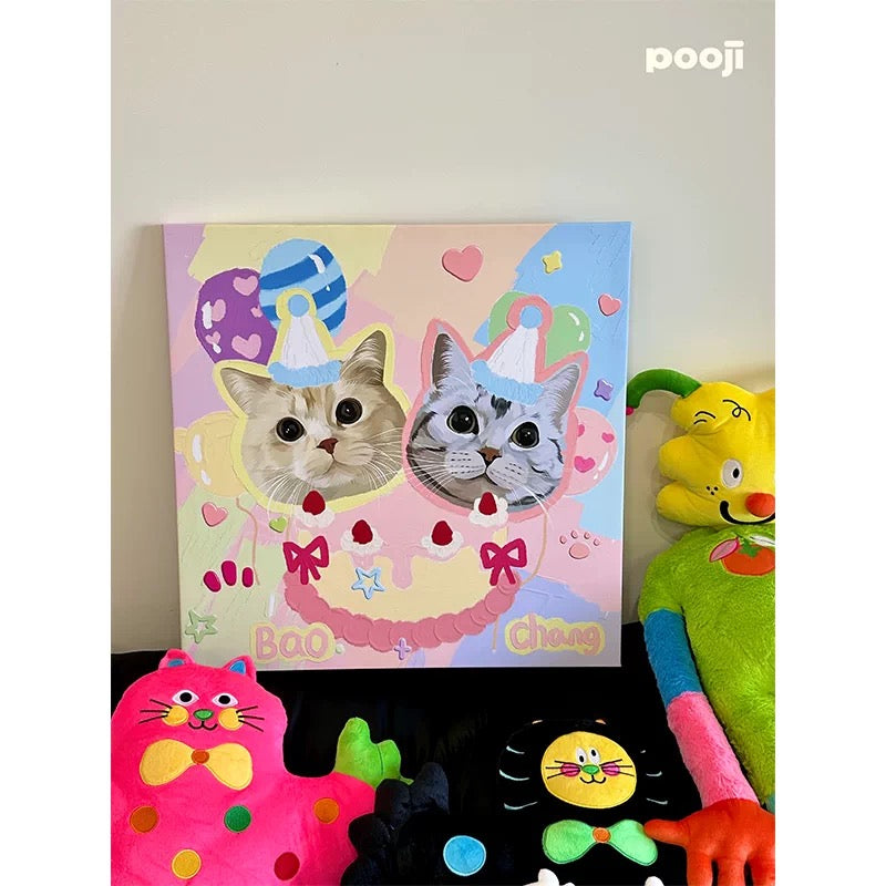Pooji - Custom Pet Framed Giclee Art - Square