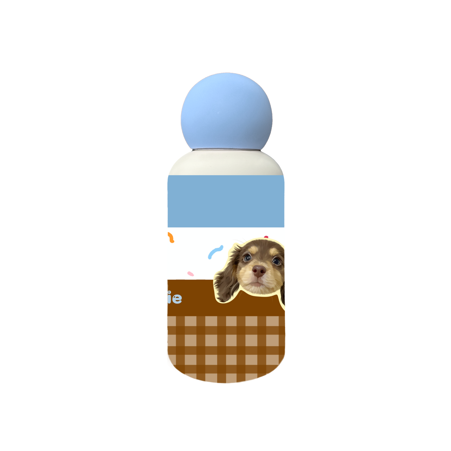 Pooji - 350ml Custom Stainless Steel Pet Mug Red Nose Water Bottle