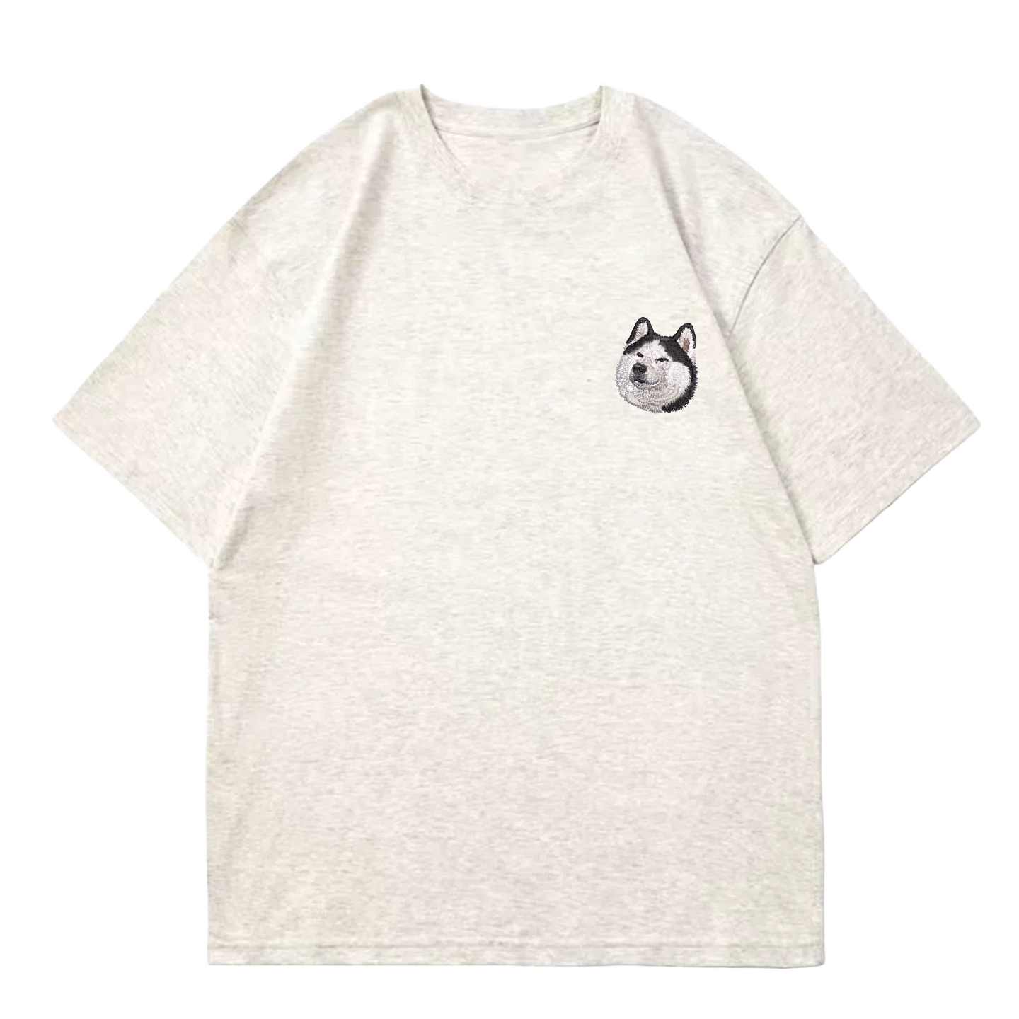 Customized Pet Portrait Embroidery T Shirt - 1 Portrait