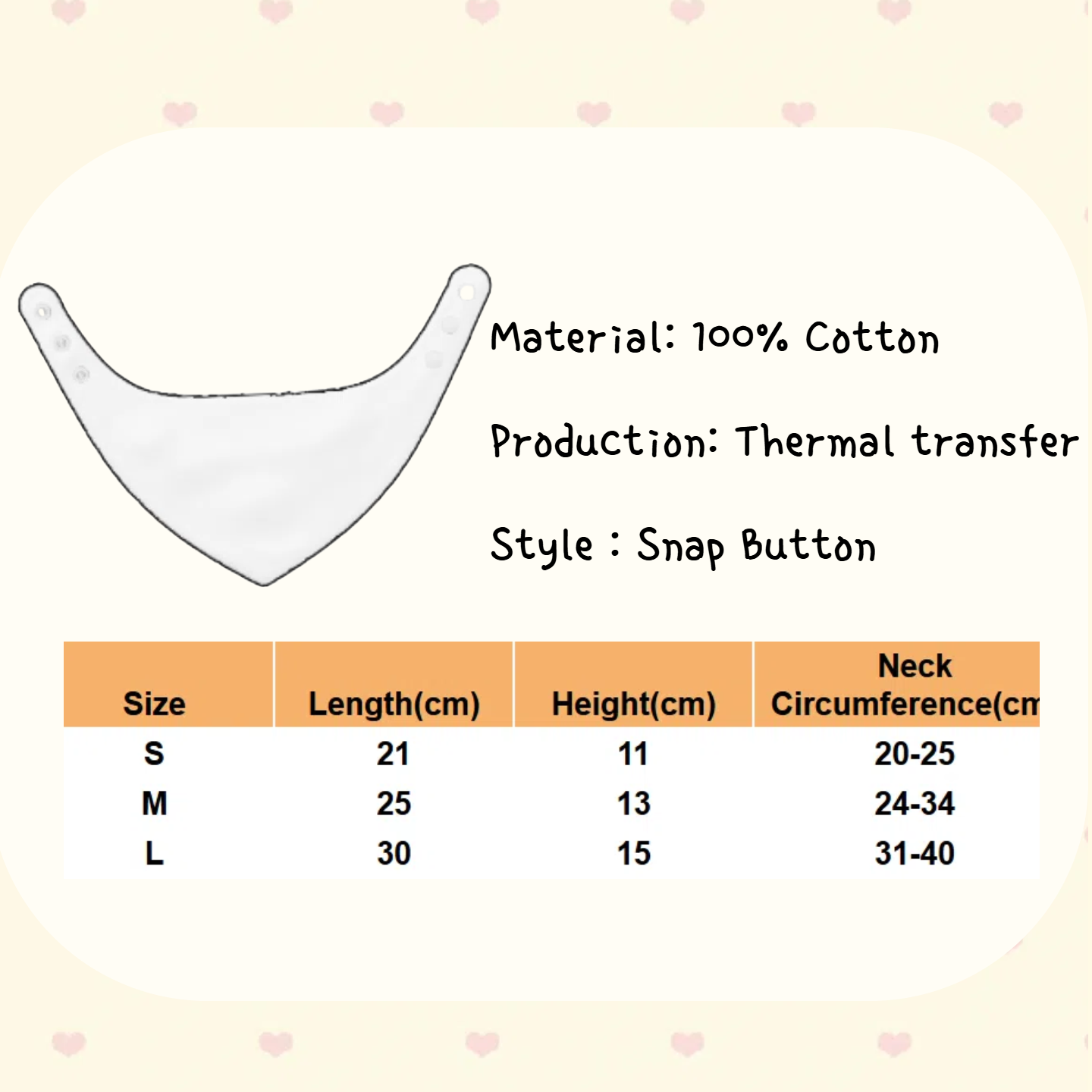 100% Cottom Customized Pet Bandana Bibs