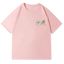 Customized Pet Portrait Embroidery T Shirt - 2 Portraits