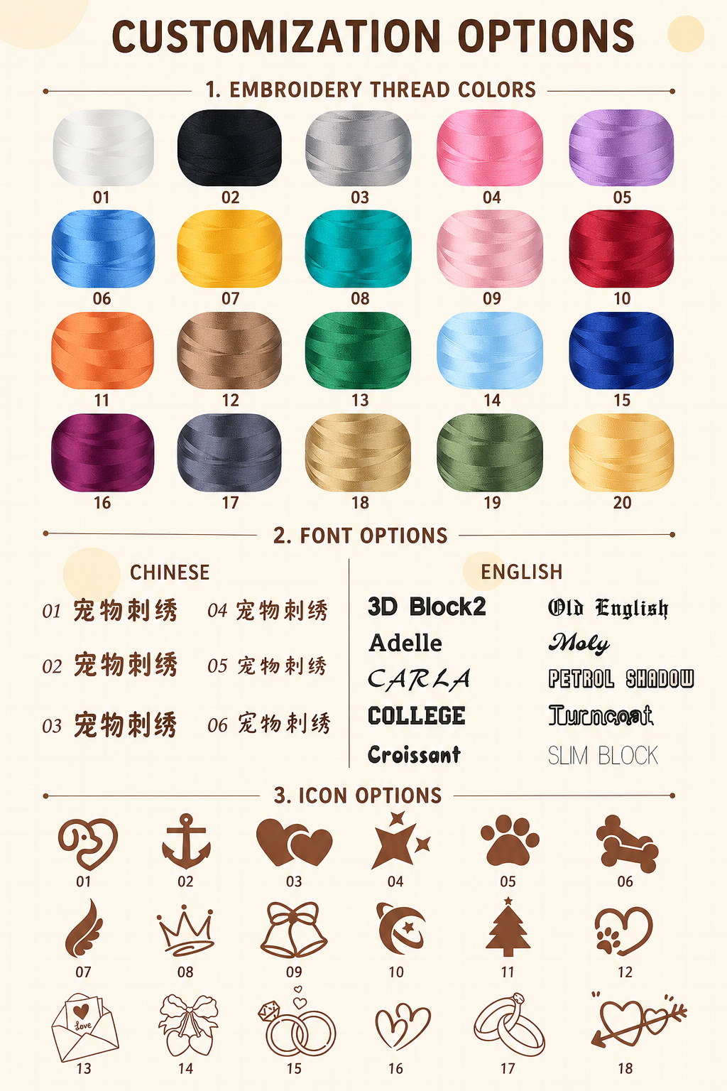 Fuwawa - Embroidery PU Leather Crossiant Bag
