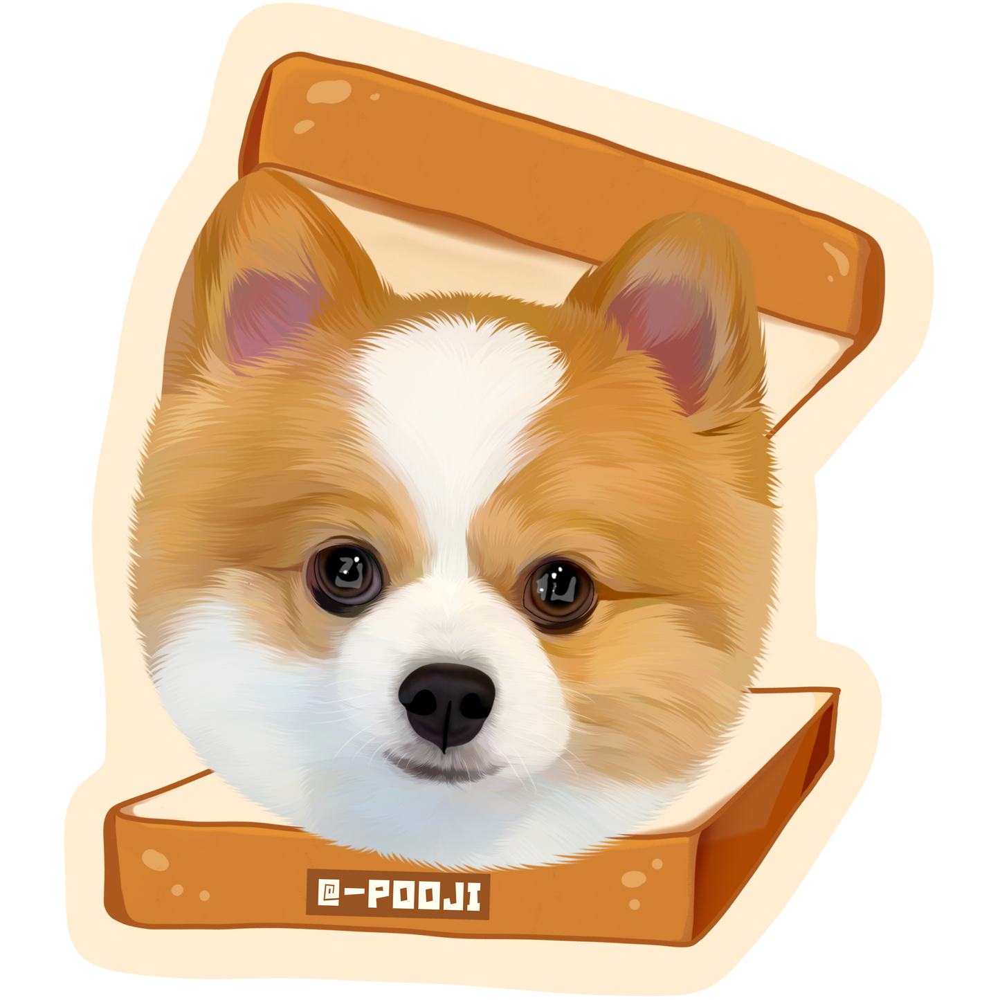 Pooji - Custom Pet Portrait Rug - Silhouette