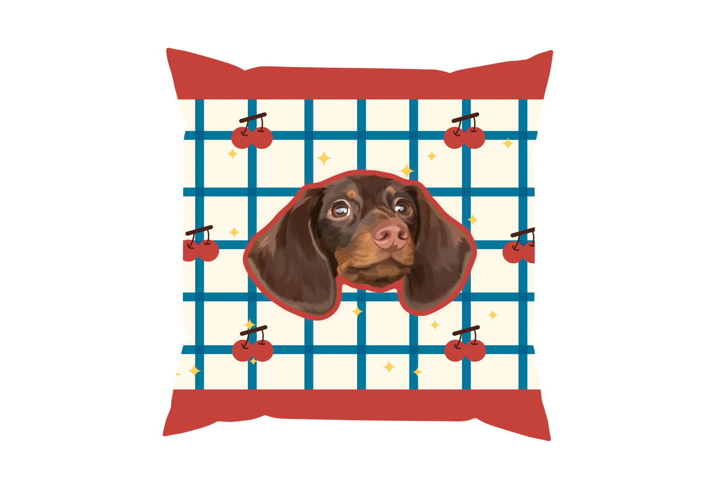 Pooji - Custom Pet Portrait Pillow