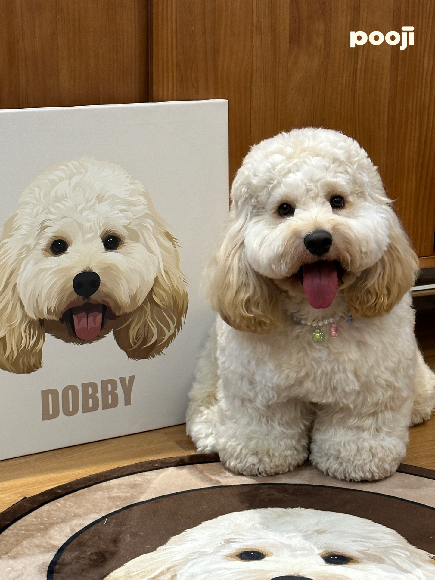 Pooji - Custom Pet Framed Giclee Art - Square