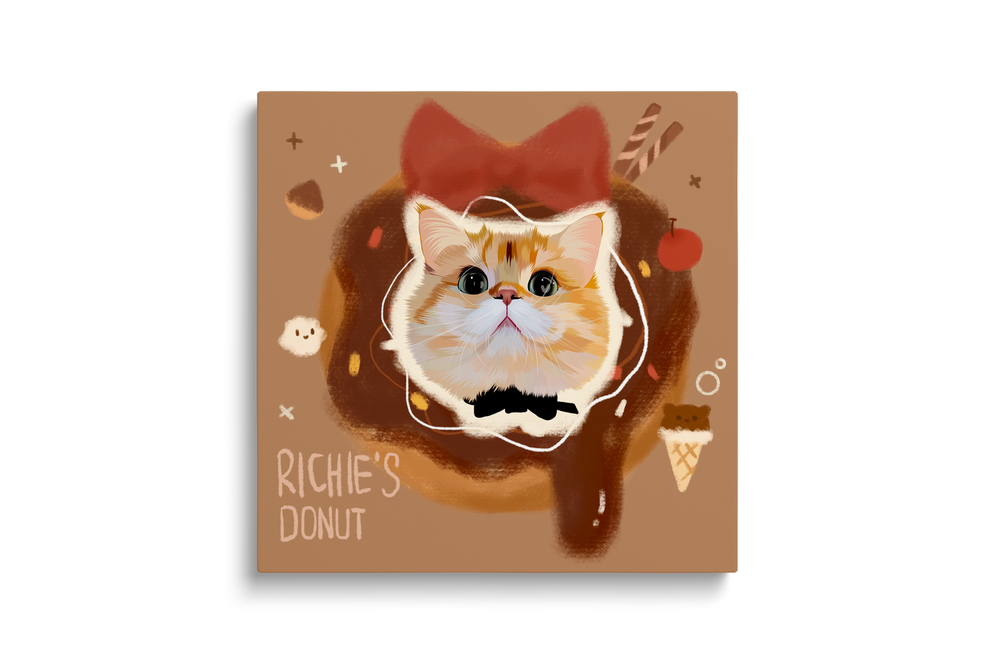 Pooji - Custom Pet Framed Giclee Art - Square