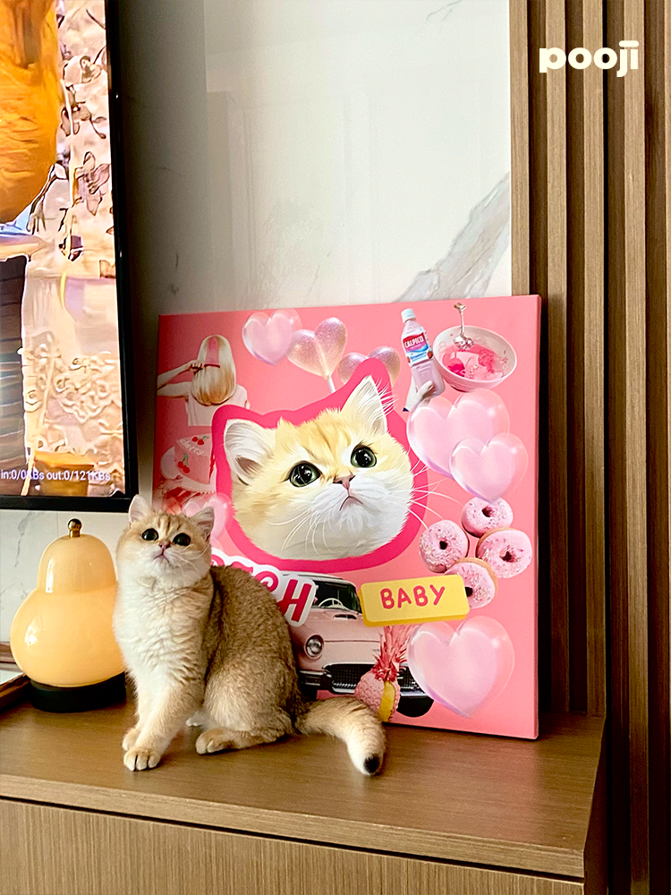 Pooji - Custom Pet Framed Giclee Art - Square