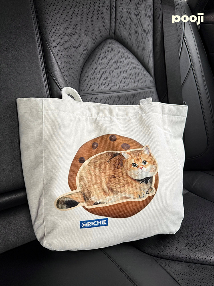 Pooji - Custom Pet Portrait Canvas Tote